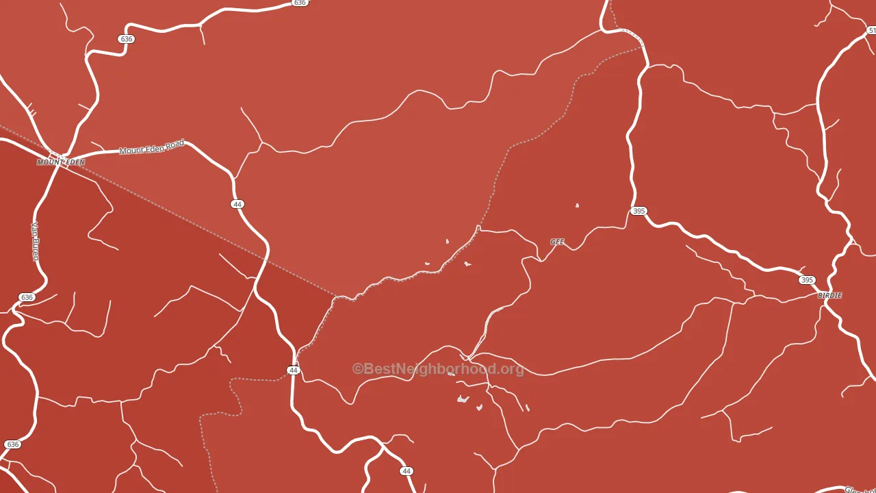 Gee, KY block-group political-lean map