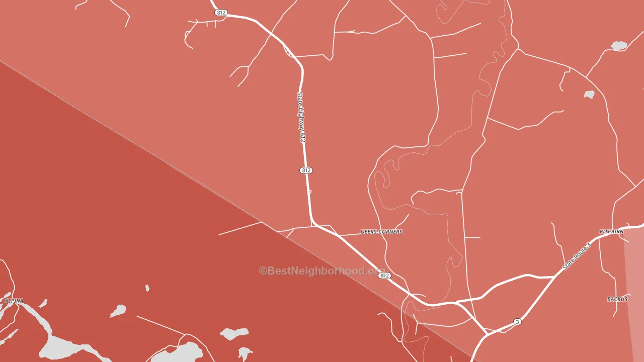 Geers Corners, NY block-group political-lean map