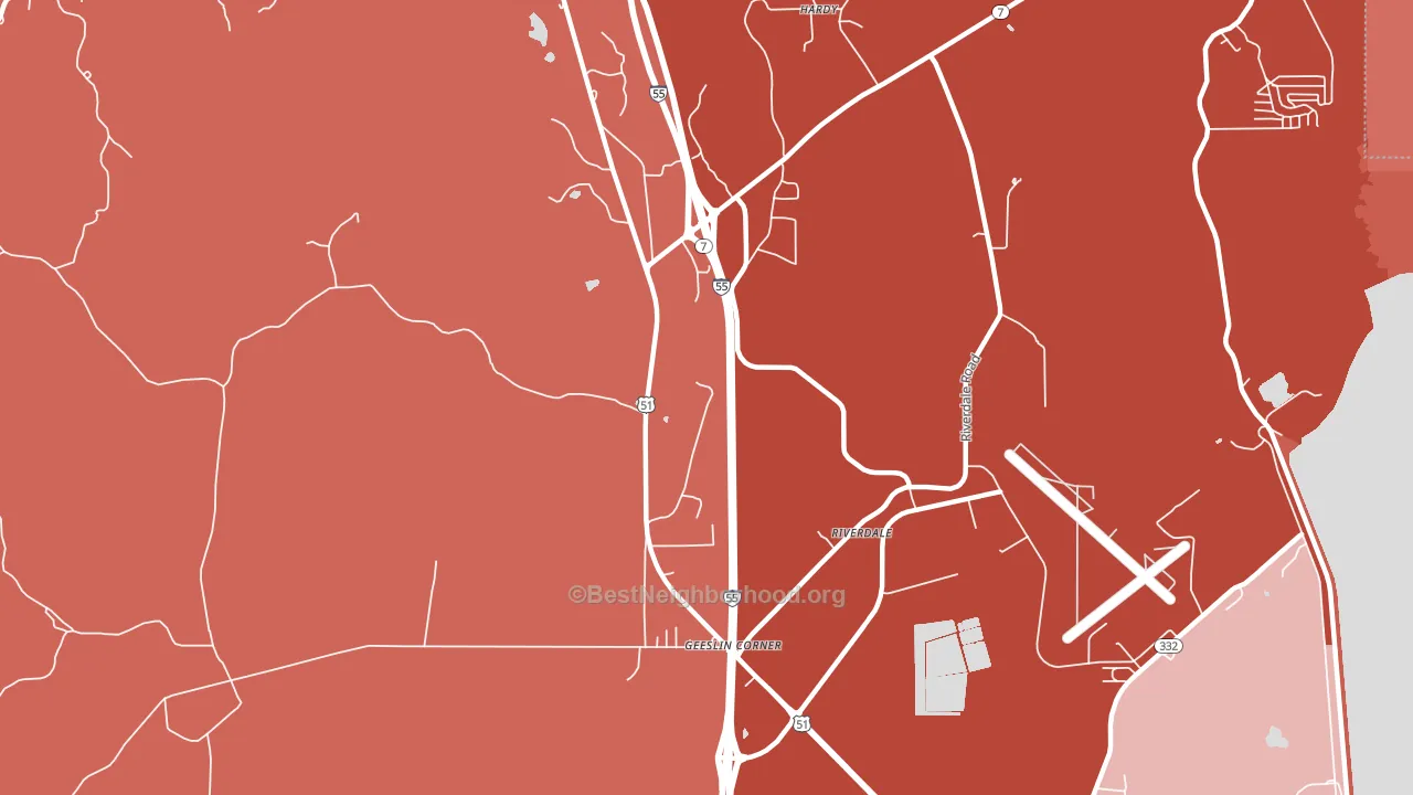 Geeslin Corner, MS block-group political-lean map