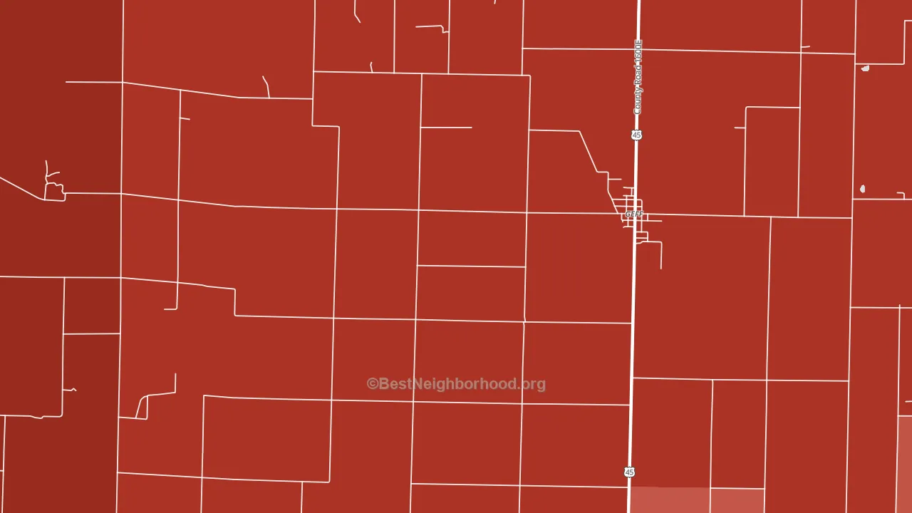 Geff, IL block-group political-lean map