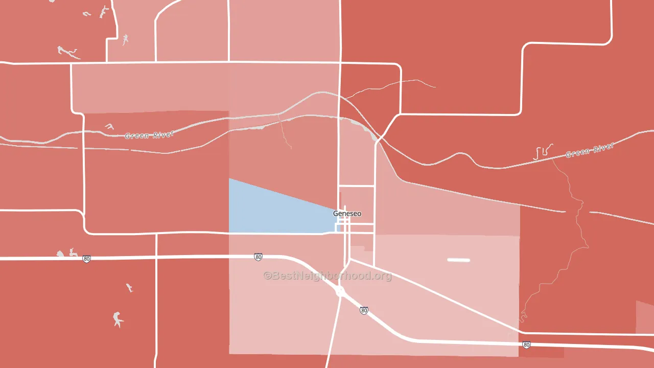 Geneseo, IL block-group political-lean map