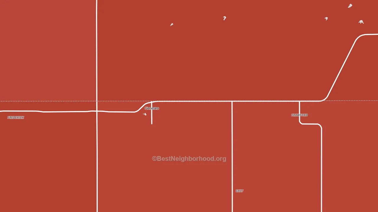 Geneseo, KS block-group political-lean map
