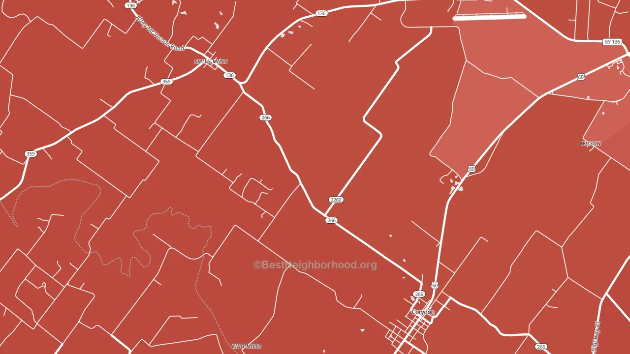 Geneva, KY block-group political-lean map