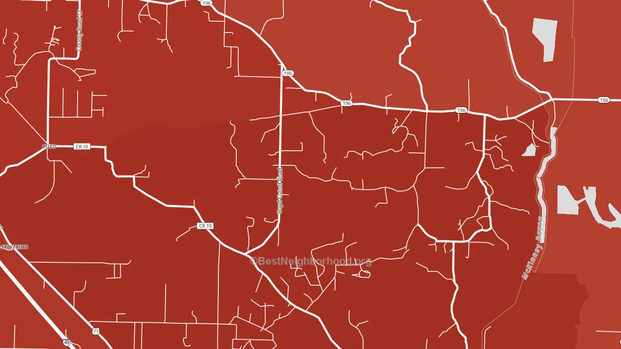 Genoa, AR block-group political-lean map