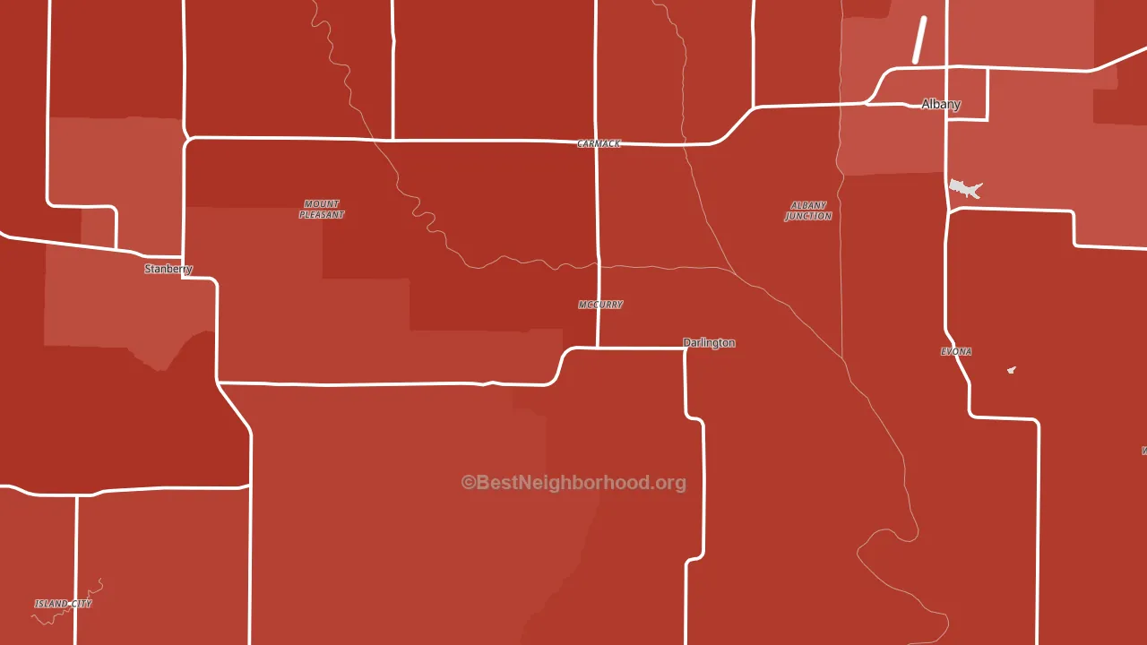 Gentry County, MO block-group political-lean map