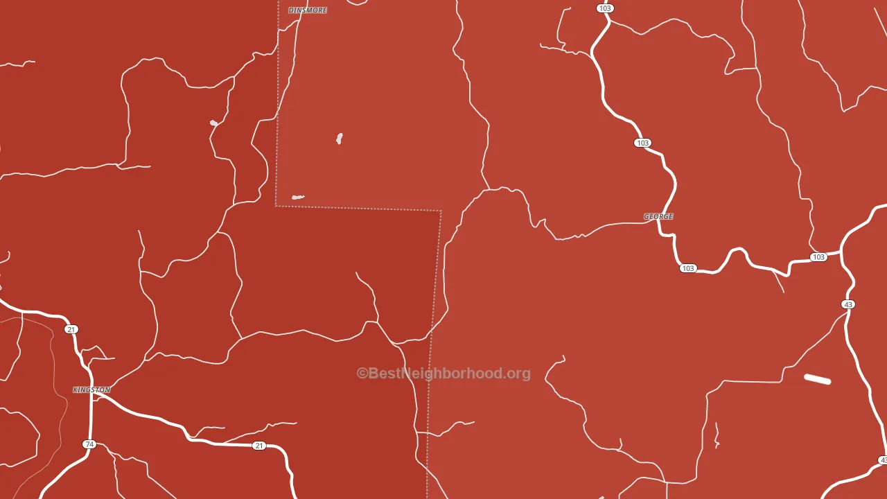 George, AR block-group political-lean map