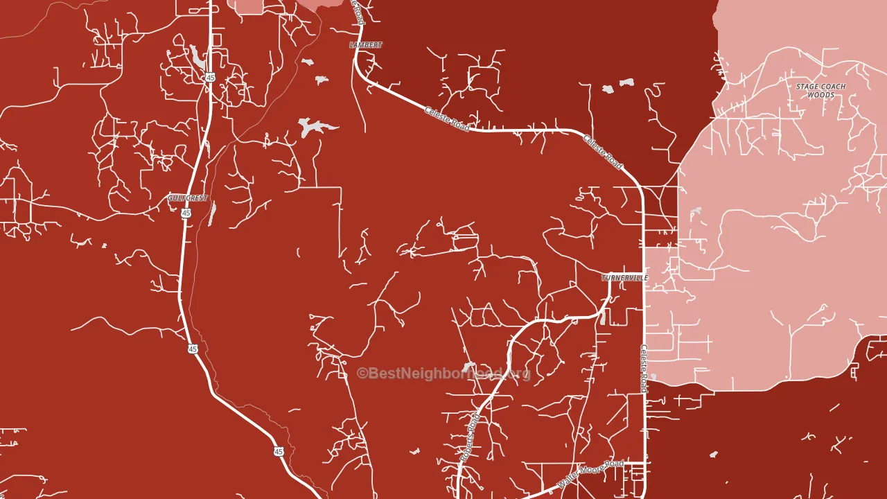 Georgetown, AL block-group political-lean map