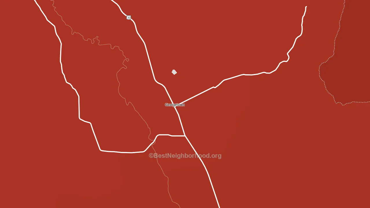 Georgetown, ID block-group political-lean map
