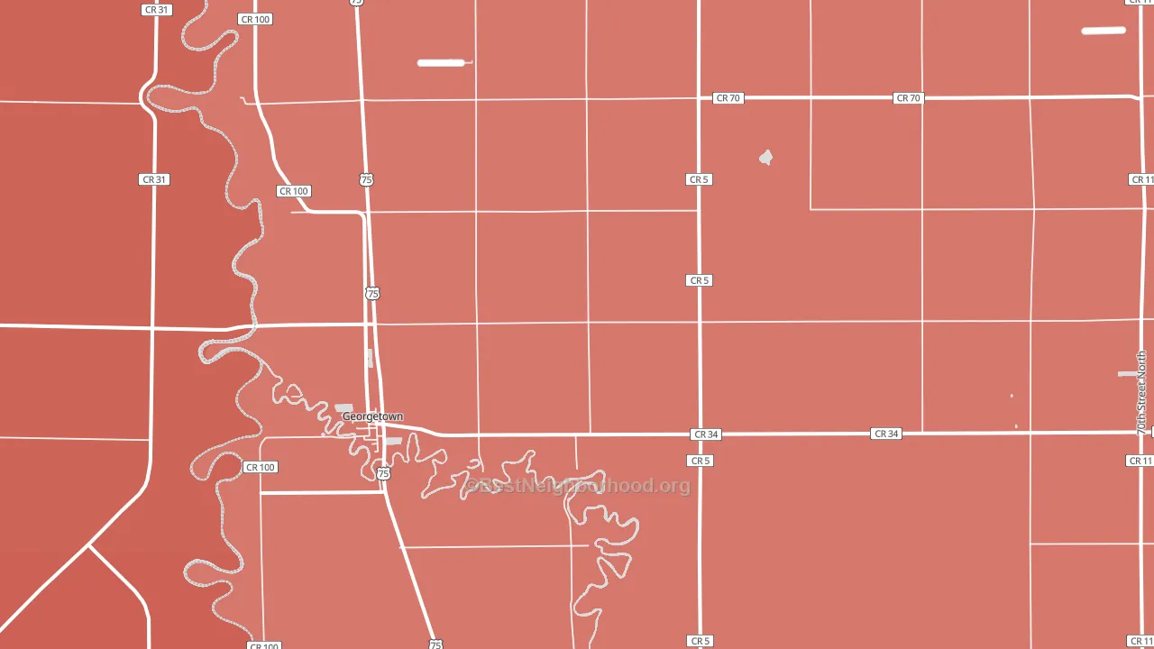 Georgetown, MN block-group political-lean map