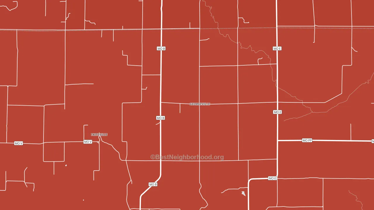 Georgeville, MO block-group political-lean map