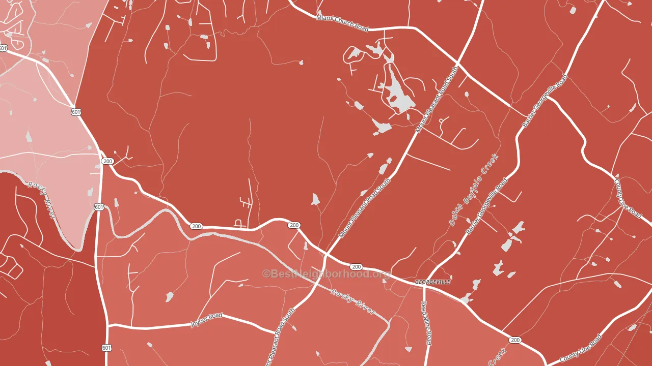 Georgeville, NC block-group political-lean map