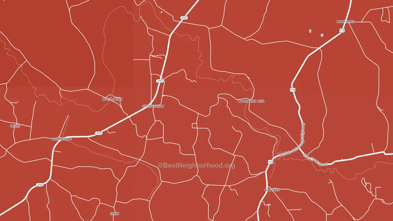Georgeville, PA block-group political-lean map