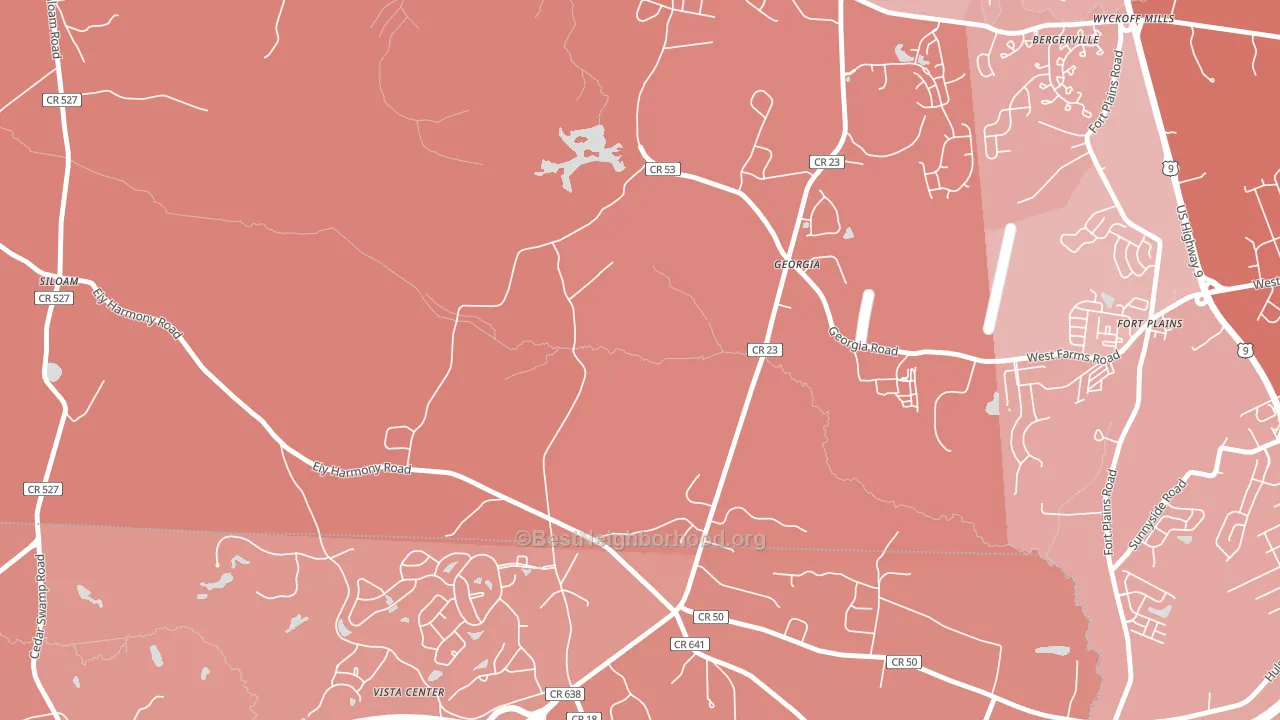 Georgia, NJ block-group political-lean map