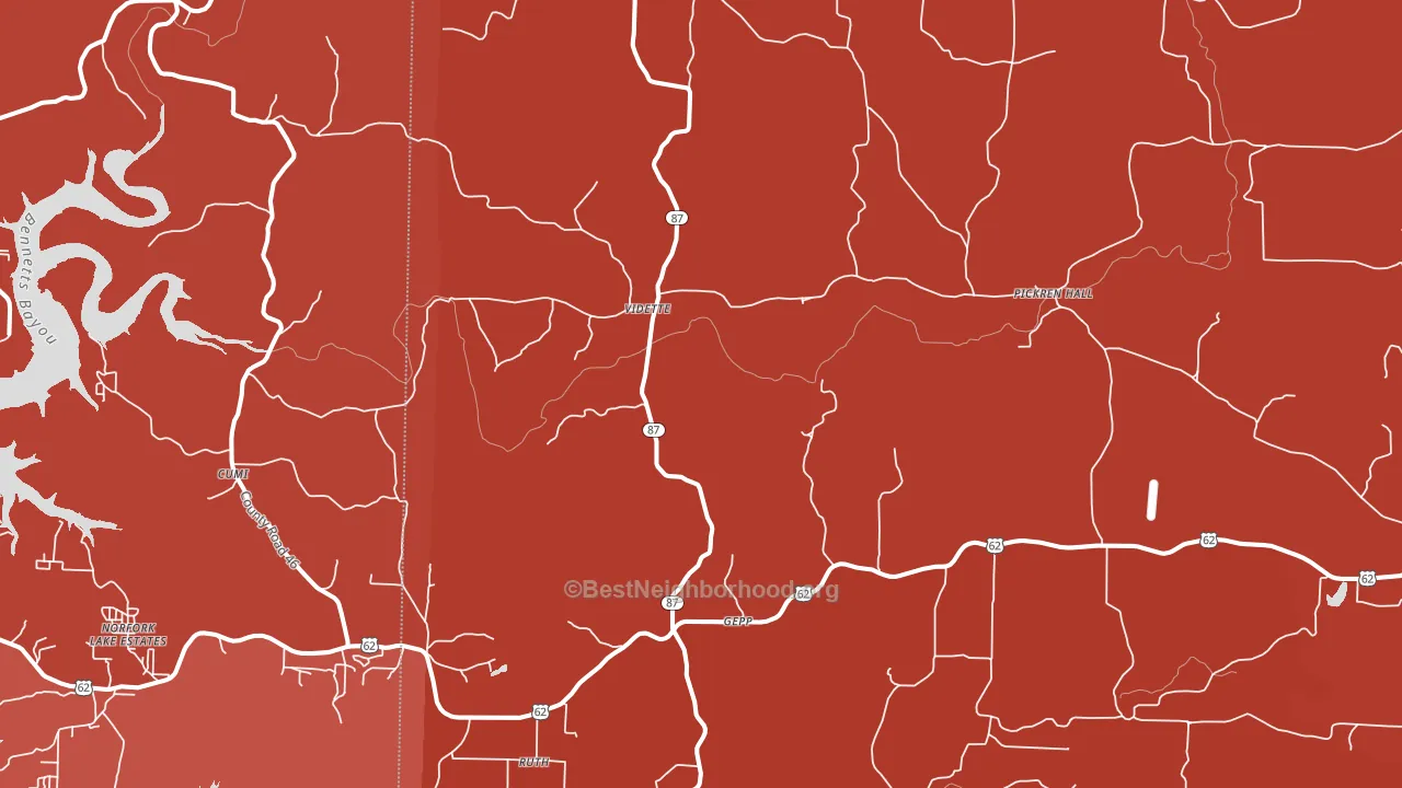 Gepp, AR block-group political-lean map
