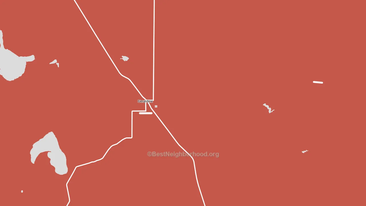 Geraldine, MT block-group political-lean map