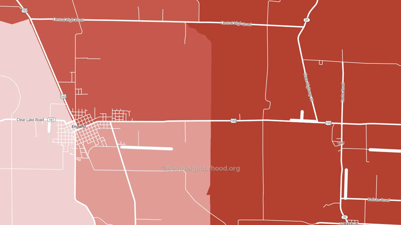 Geridge, AR block-group political-lean map