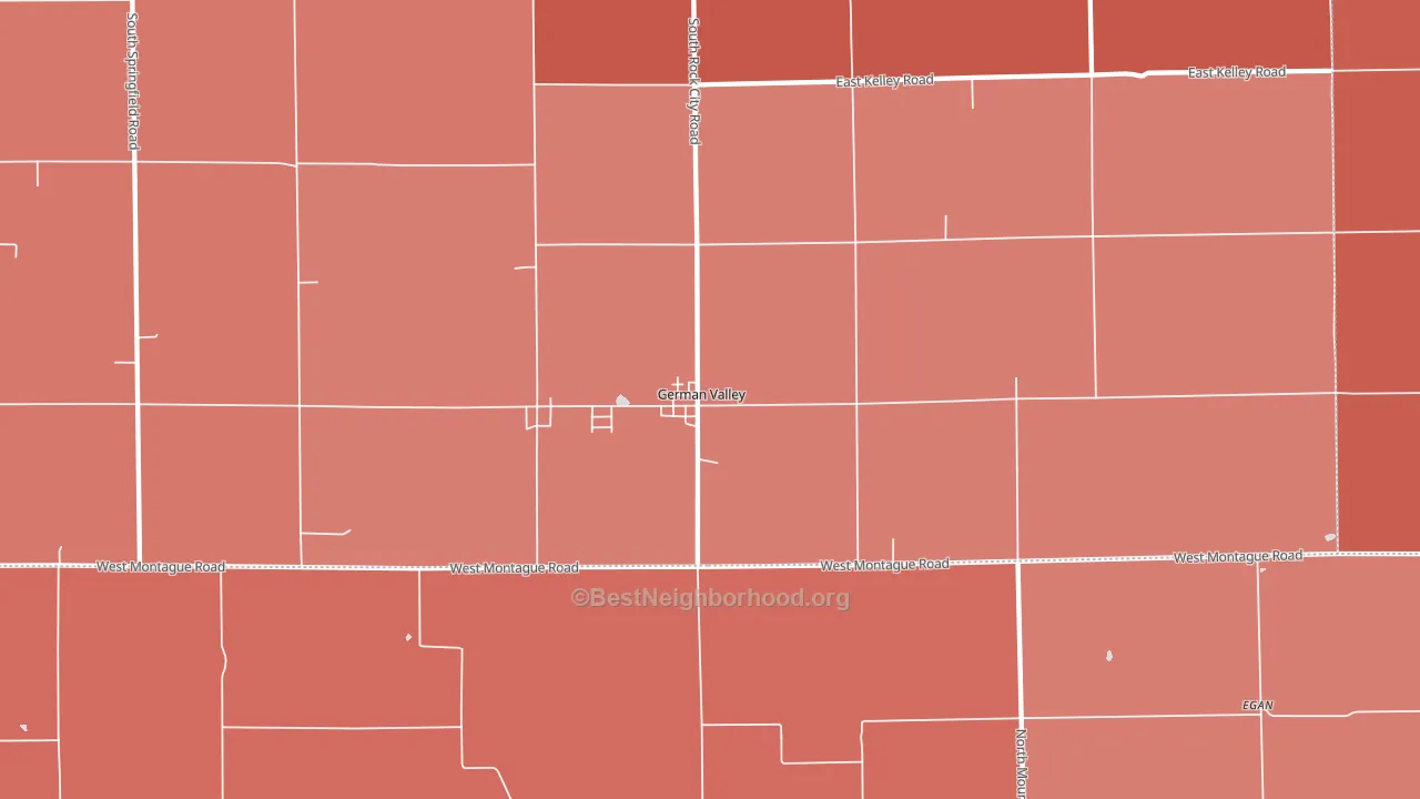 German Valley, IL block-group political-lean map