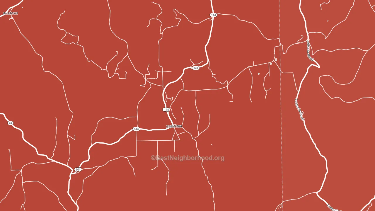 Germania, PA block-group political-lean map