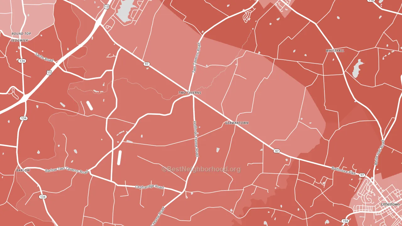 Germantown, PA block-group political-lean map