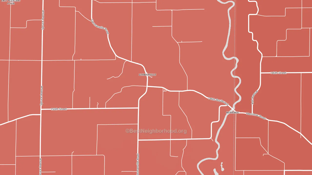 Germanville, IA block-group political-lean map