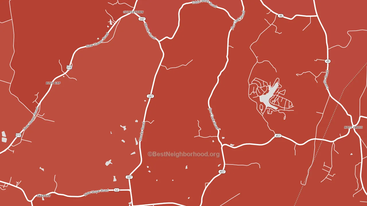 Gethsemane, KY block-group political-lean map