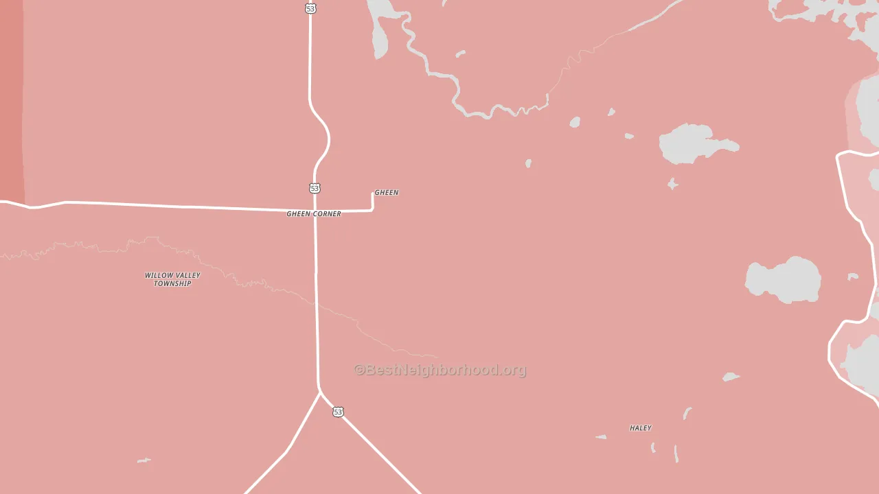 Gheen, MN block-group political-lean map