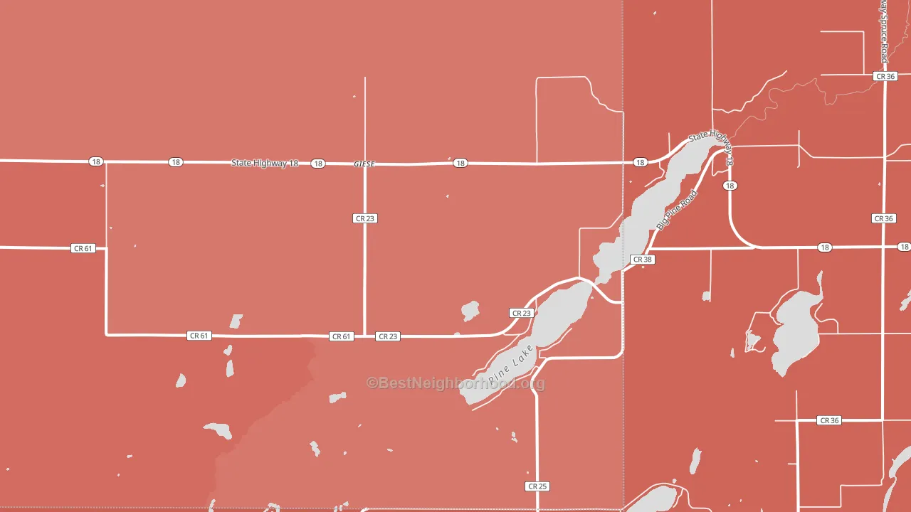 Giese, MN block-group political-lean map