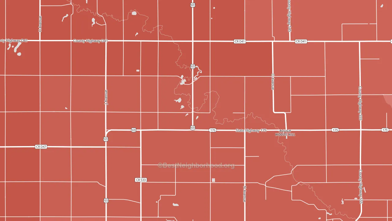 Gifford, IA block-group political-lean map