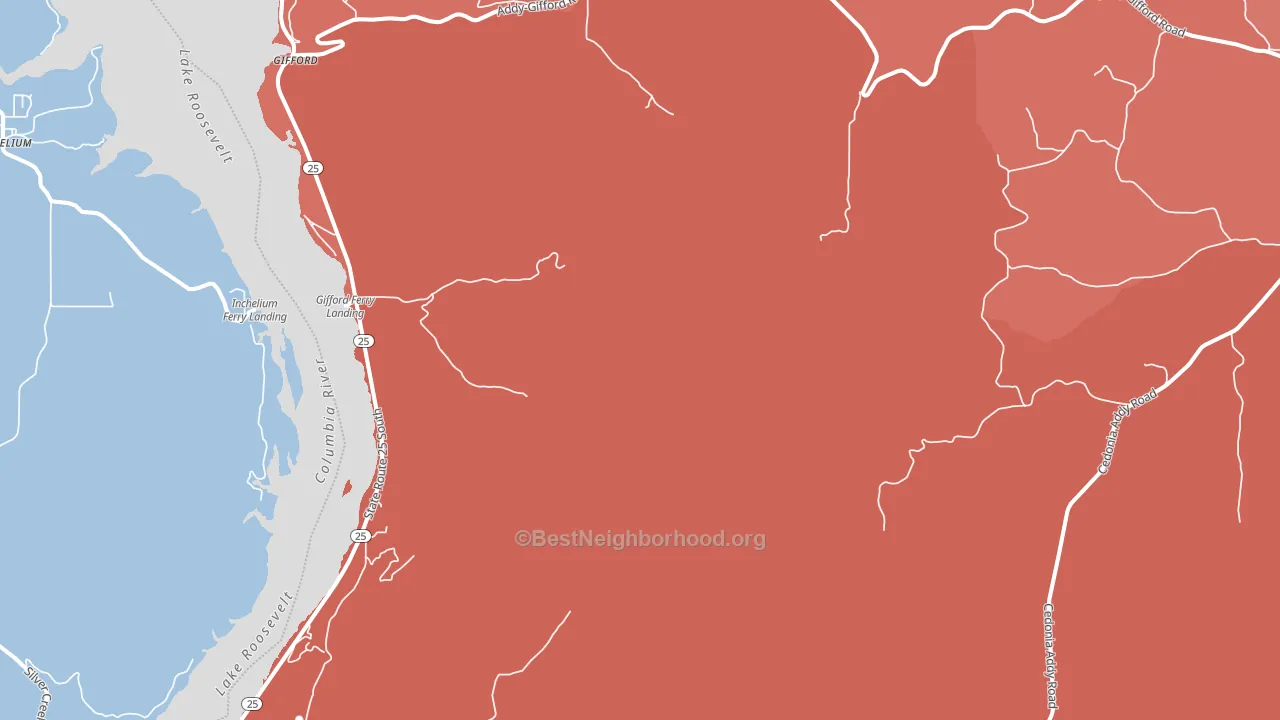 Gifford, WA block-group political-lean map