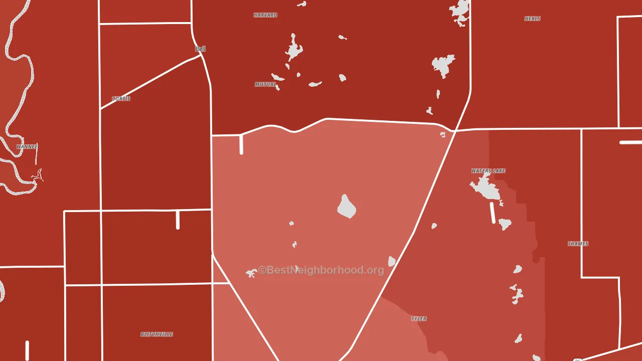 Gilchrist County, FL block-group political-lean map