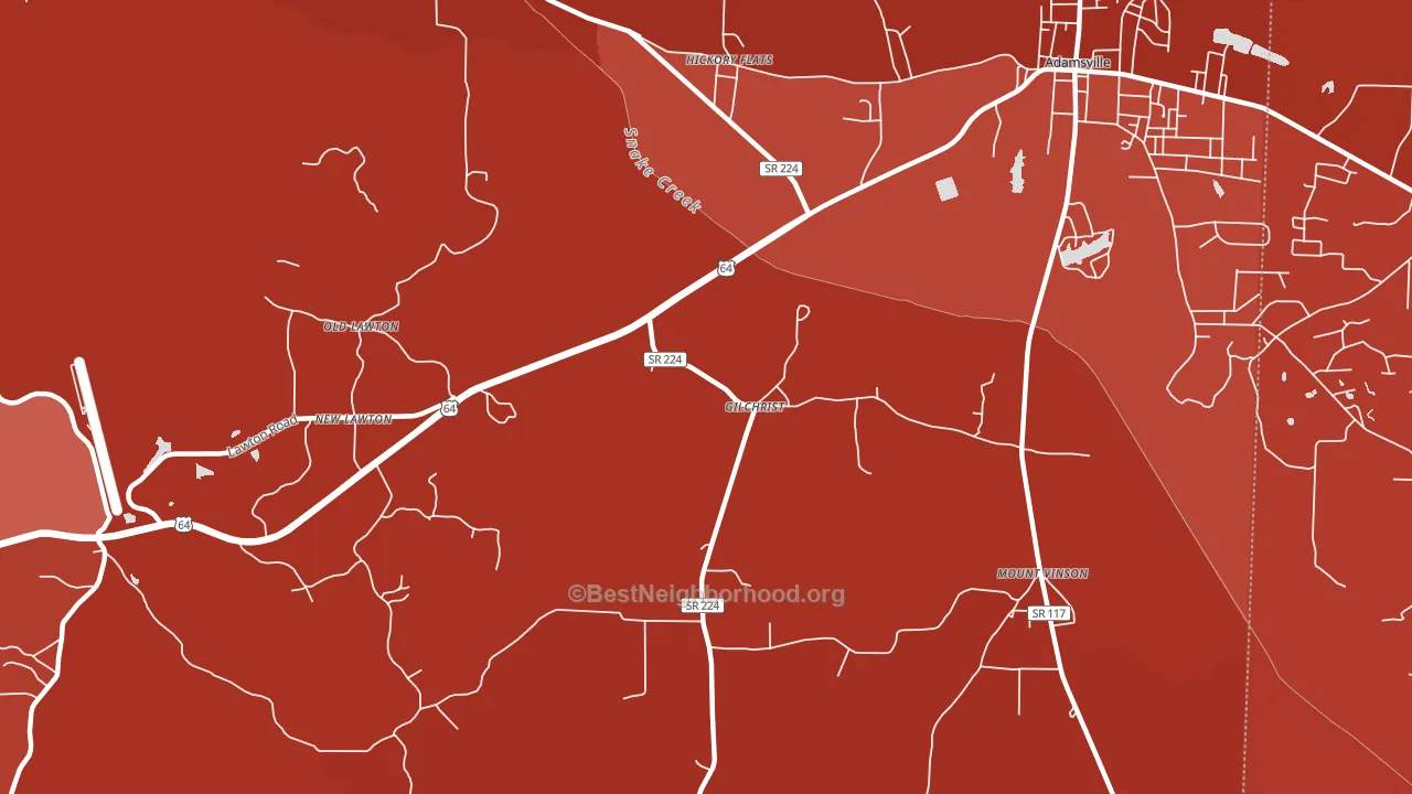 Gilchrist, TN block-group political-lean map