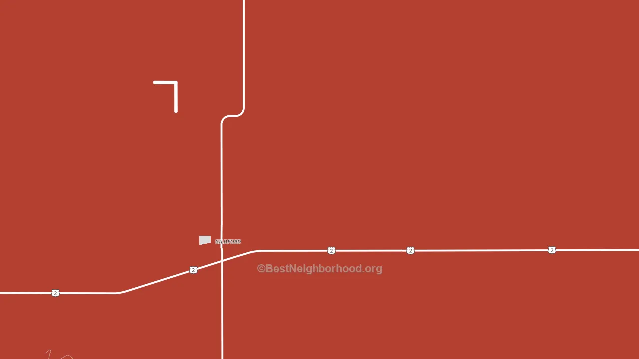 Gildford, MT block-group political-lean map