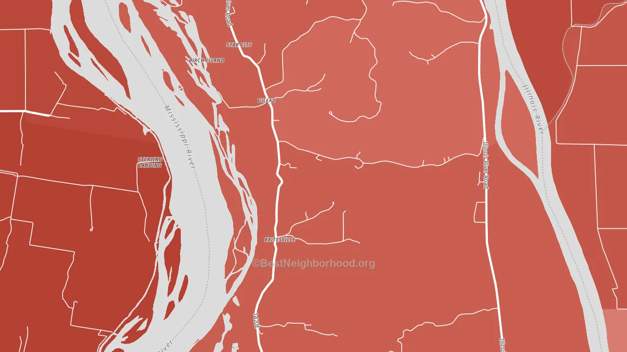 Gilead, IL block-group political-lean map