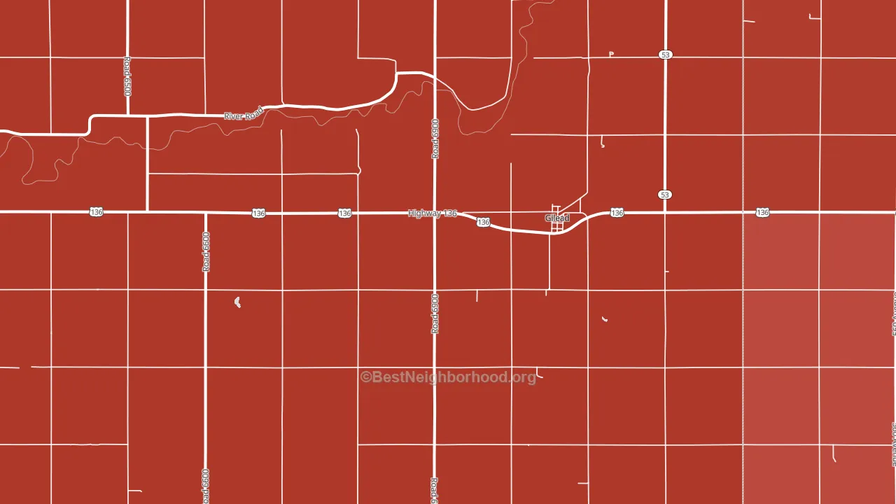 Gilead, NE block-group political-lean map