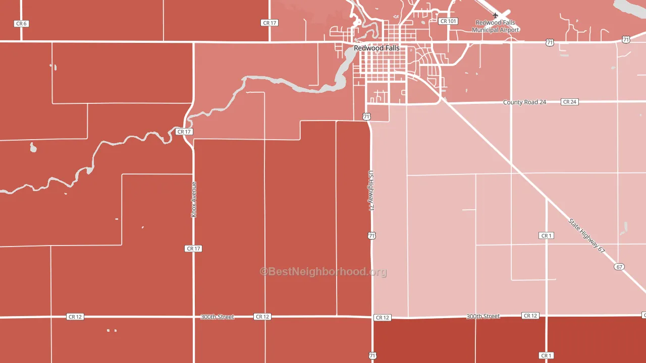Gilfillan, MN block-group political-lean map