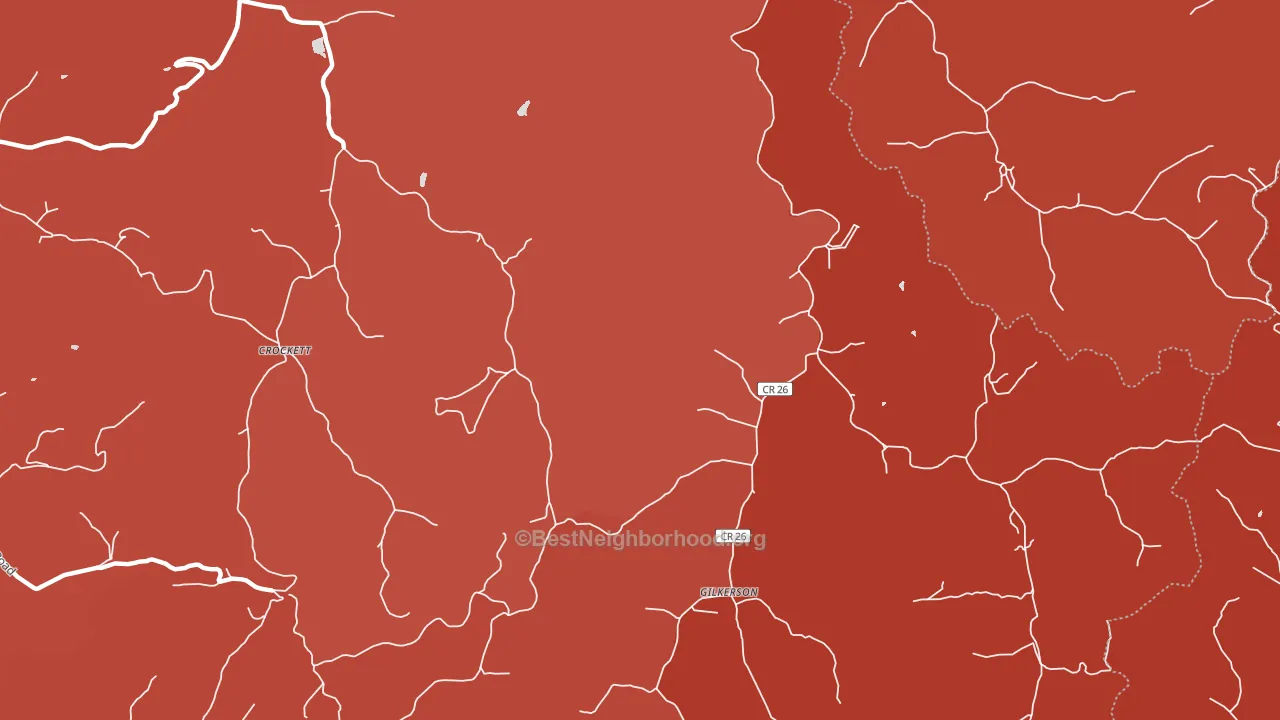 Gilkerson, WV block-group political-lean map