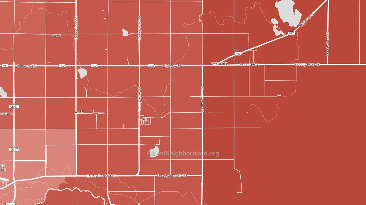 Gill, CO block-group political-lean map