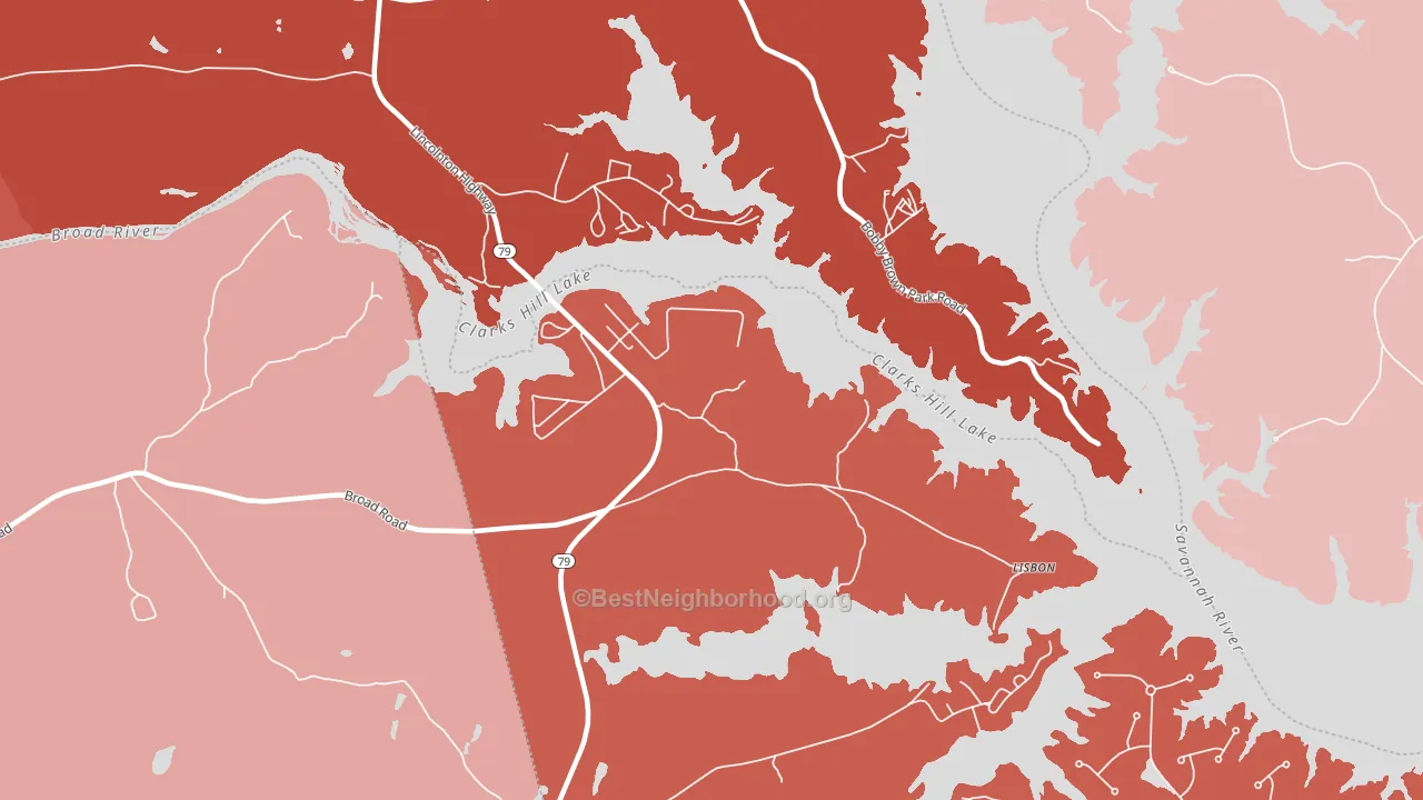 Gill, GA block-group political-lean map
