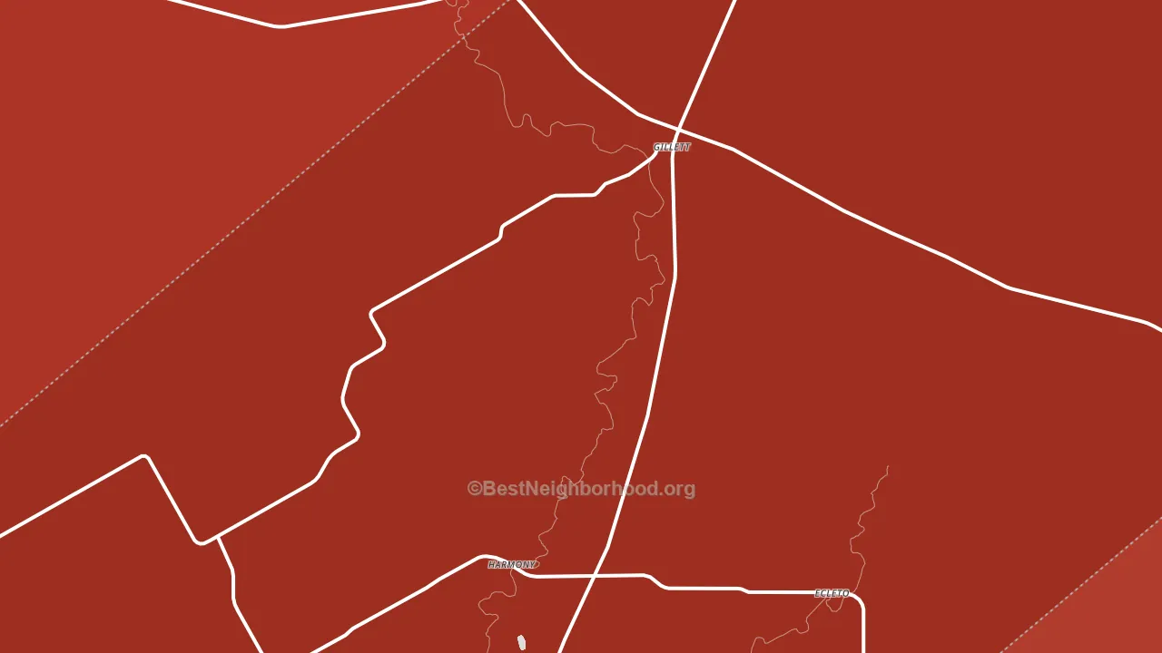 Gillett, TX block-group political-lean map