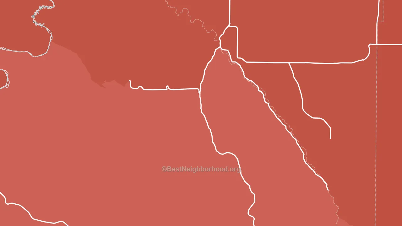 Gilliam County, OR block-group political-lean map