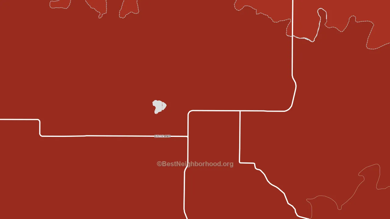 Gilliland, TX block-group political-lean map