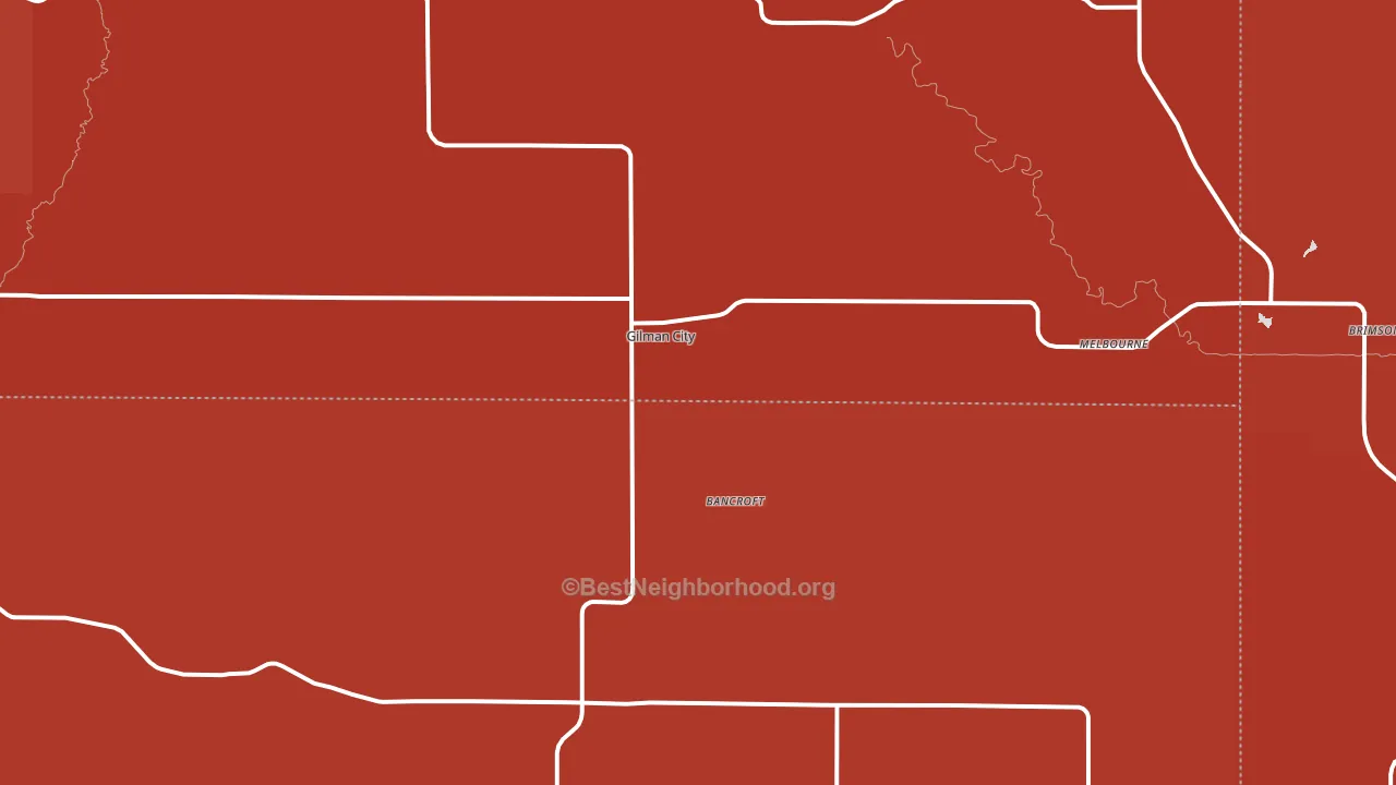 Gilman City, MO block-group political-lean map