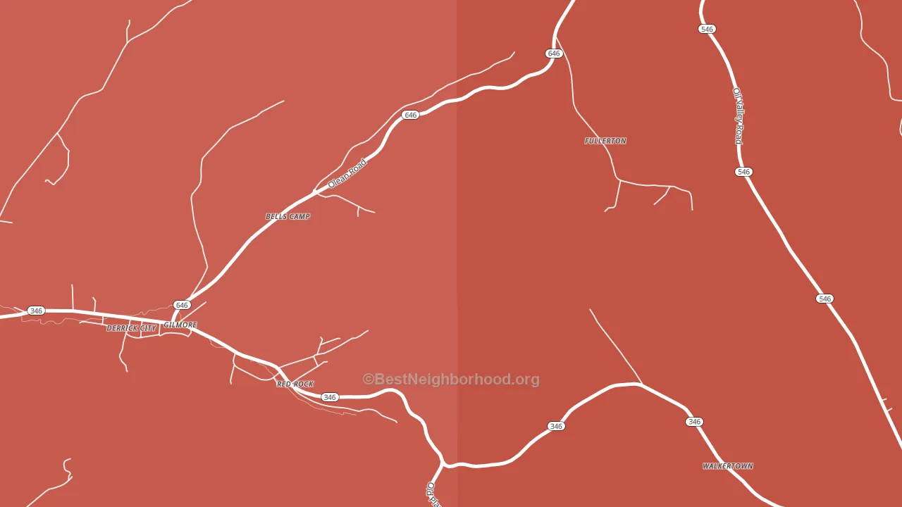 Gilmore, PA block-group political-lean map