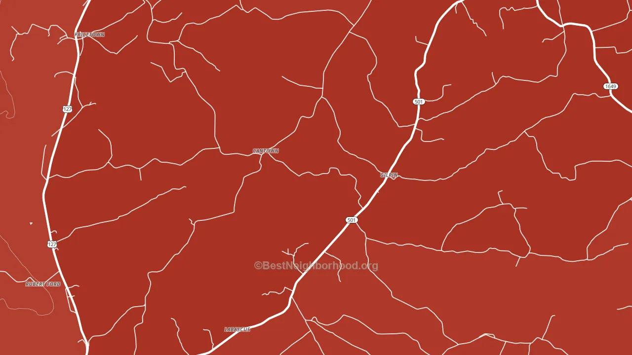 Gilpin, KY block-group political-lean map