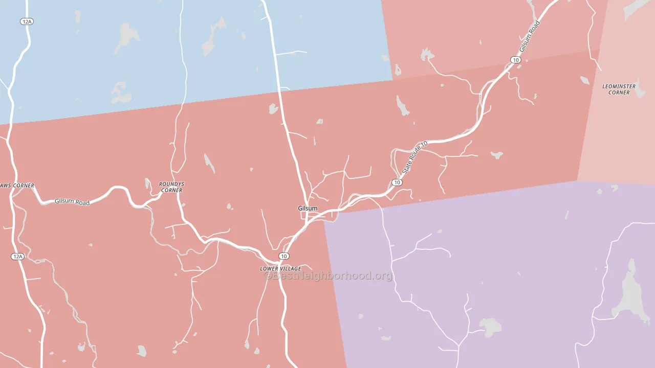 Gilsum, NH block-group political-lean map