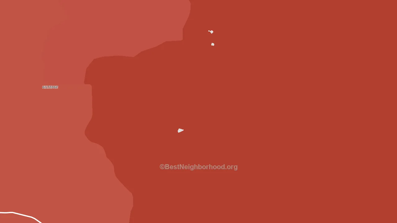 Giltedge, MT block-group political-lean map