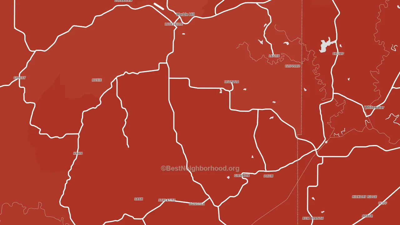 Gipsy, MO block-group political-lean map