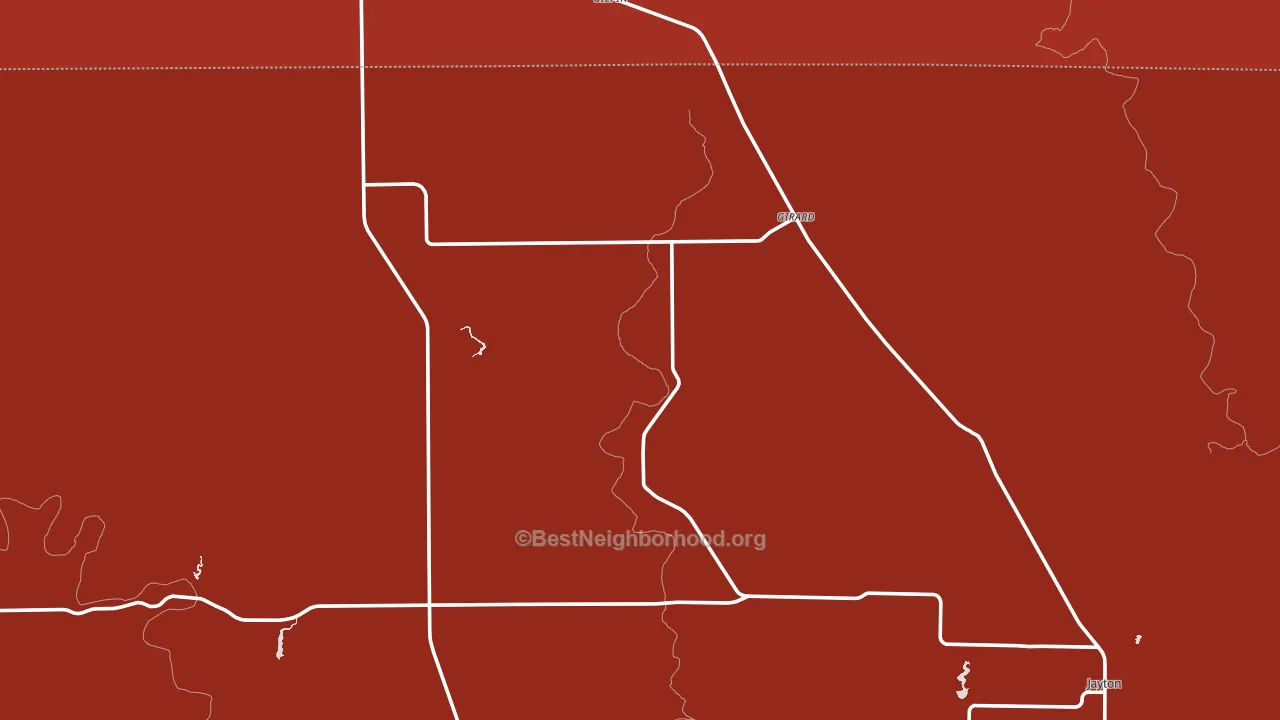 Girard, TX block-group political-lean map