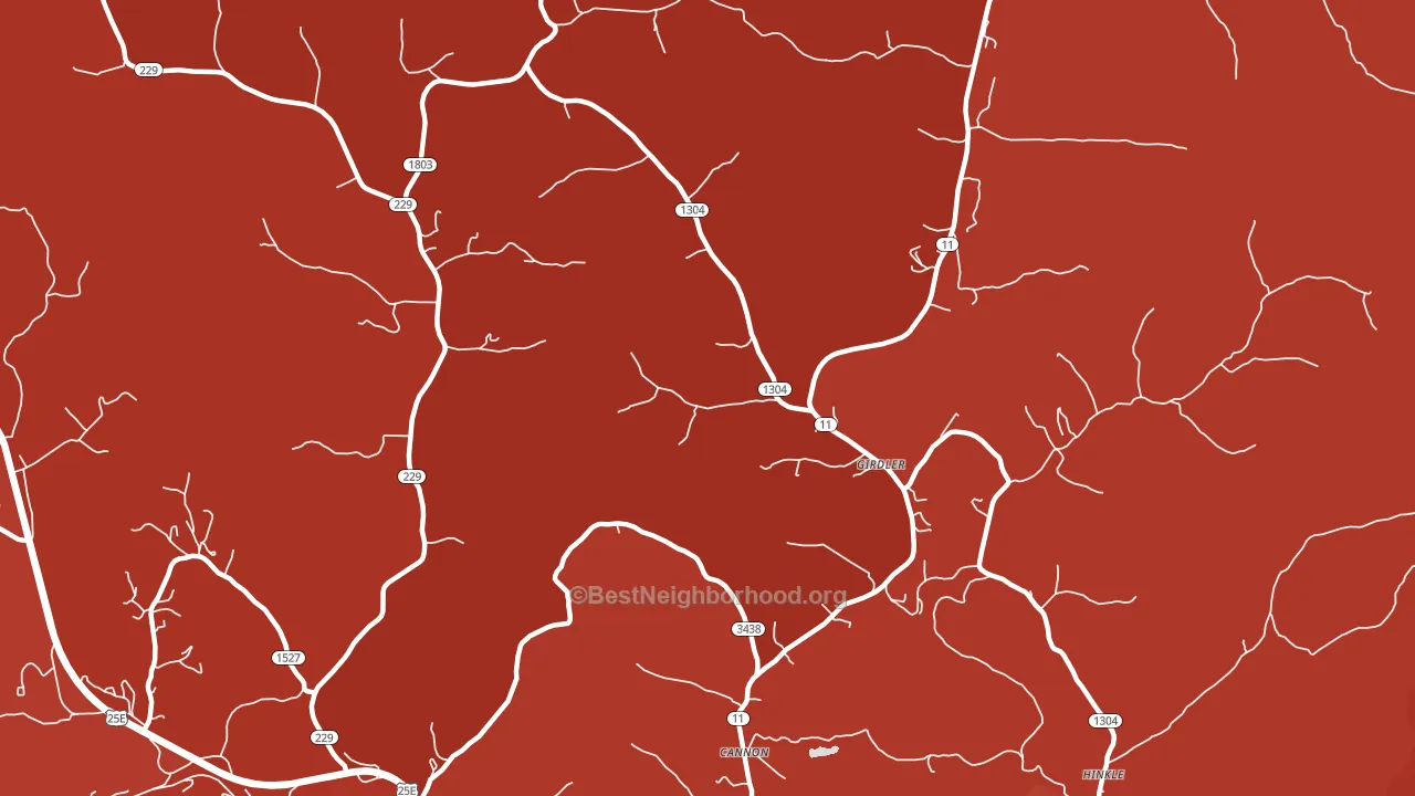 Girdler, KY block-group political-lean map