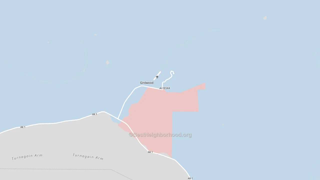 Girdwood, AK block-group political-lean map